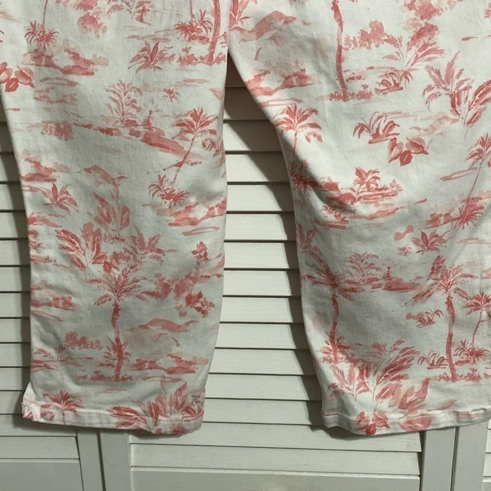 Belle by Kim Gravel Twill Toile Print Capri Jean